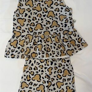Mickey Leopard Print Matching Set